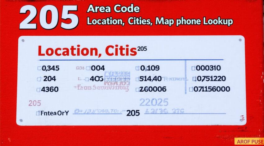 205 Area Code: Location, Cities, Map & Phone Lookup Guide